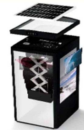 CleanCUBE napelemes hulladéktömörítő